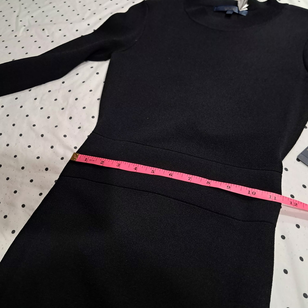NWT Rachel Roy Black Ribbed Midi Knit Dress with Back Cutout Size:S - Picture 4 of 16